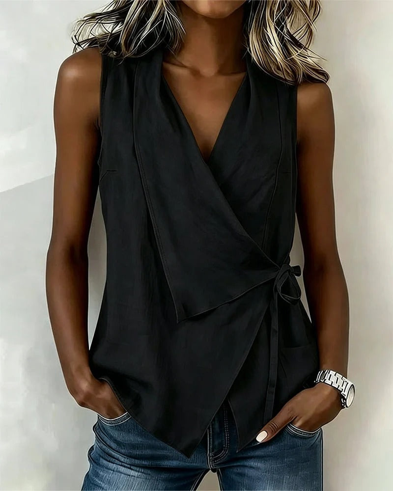 Sophie | Women’s Sleeveless Wrap-Front Blouse