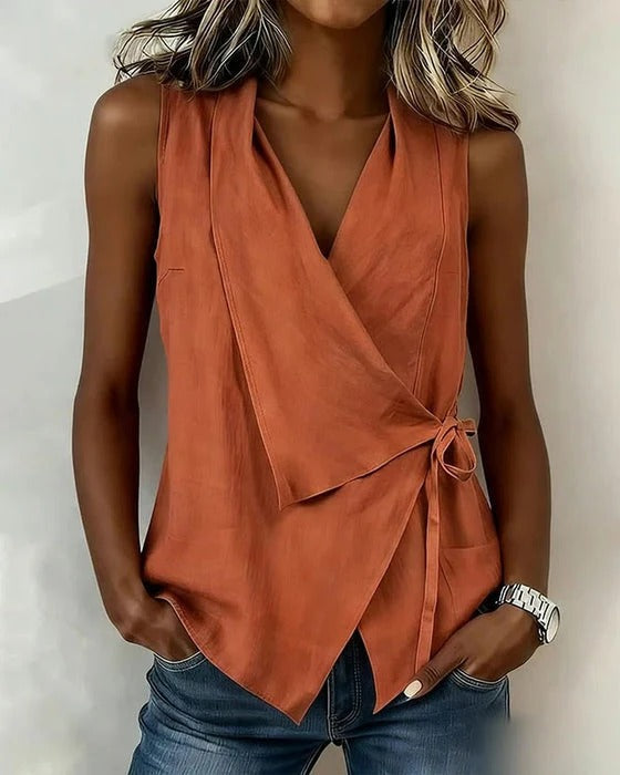 Sophie | Women’s Sleeveless Wrap-Front Blouse